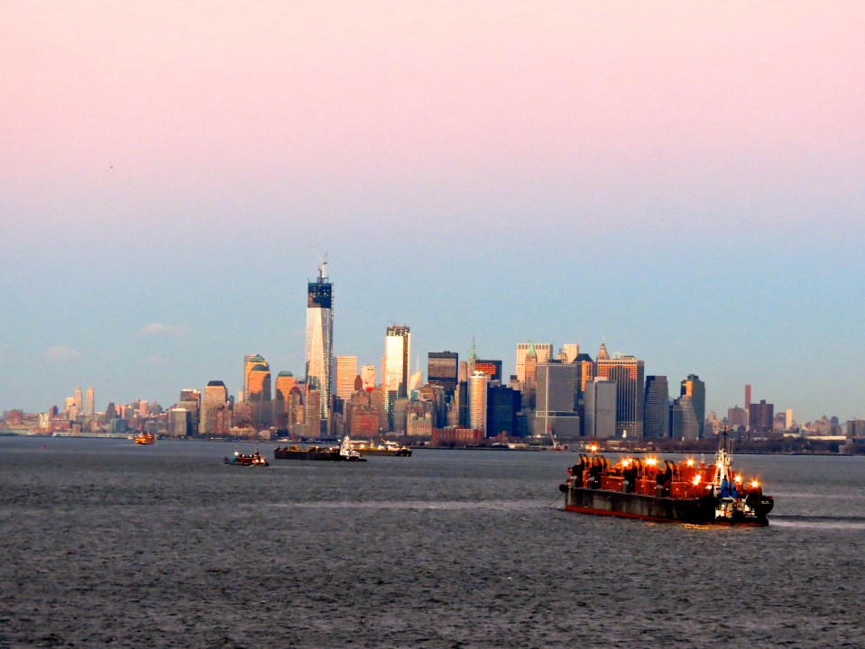 Skyline of Lower Manhattan.