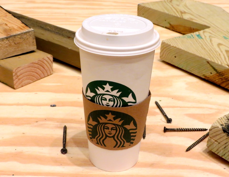 A typical cup of dark roast.