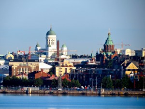 Our view of Helsinki as we sailed in to port.