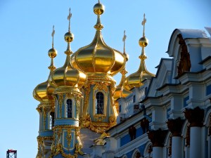 Onion domes of Catherine Palace.