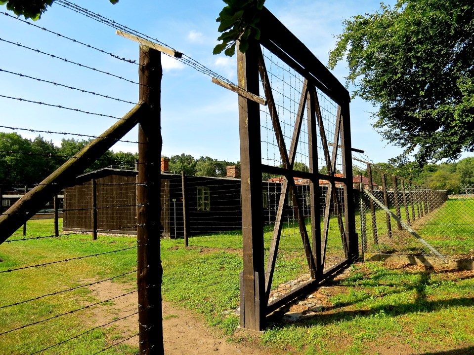 Outside the old camp, looking in from the new camp.