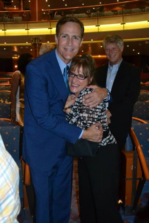Patti LuPone and Howard McGillin, after Howard's concert. Patti's husband Matt is on the right. (Photo courtesy of Judy Perl Worldwide Travel.)