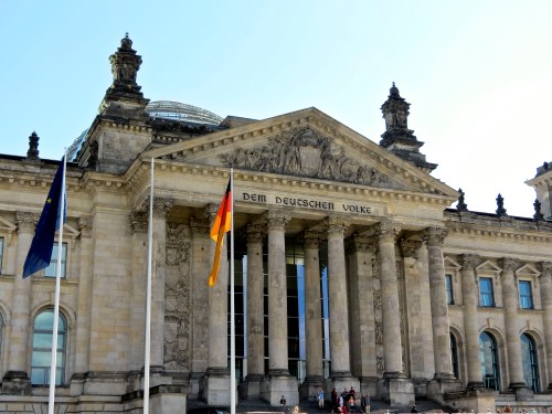 The historic Reichstag Building, home of German Parliament.