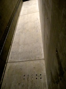 Inside the Holocaust Tower. Notice the 'ladder to nowhere'.
