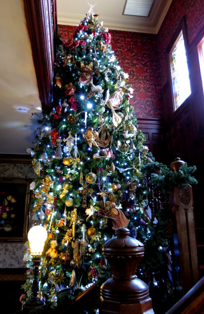 Victorian Foyer Tree. I created this 20 ft tree from two 12 ft trees we already owned.