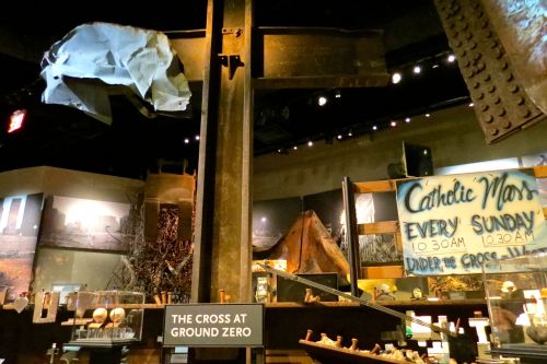 The steel beam cross from Ground Zero was a symbol of hope and rememberance.