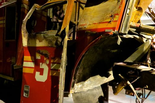 Ladder 3 damaged on 9/11. All the firefighters from this vehicle perished.