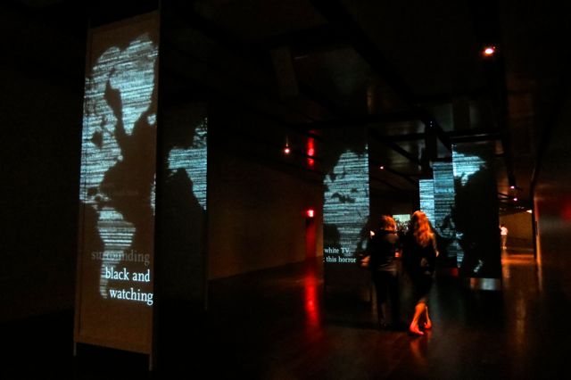 Changing Panels and overlapping audio accounts of 9/11/01 surround you as you pass through the section of the exhibit.