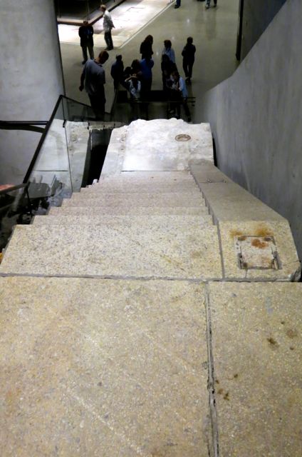 Looking down the remnant of the historic Vesey Street, Survivors' Stairs.