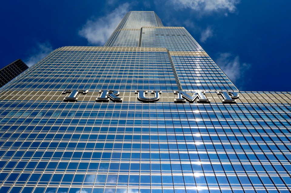 The newest major addition to the Chicago skyline, Trump Tower.