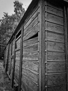 A freight car like those used to transport 80-100 prisoners to the concentration camps. 