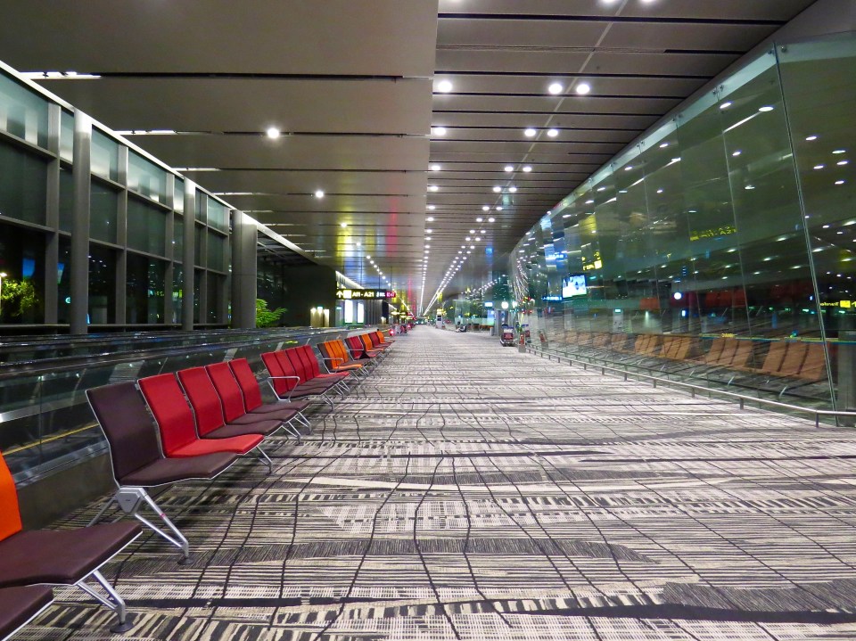 Deserted at 3 AM. Changi Airport.