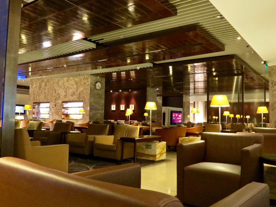 Inside the SilverKris lounge at Changi.