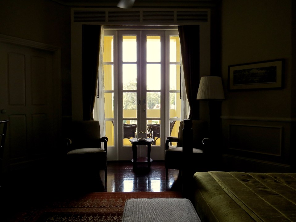 Our Room facing the balcony.