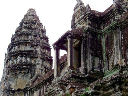 One of the Angkor Wat towers and balconies.