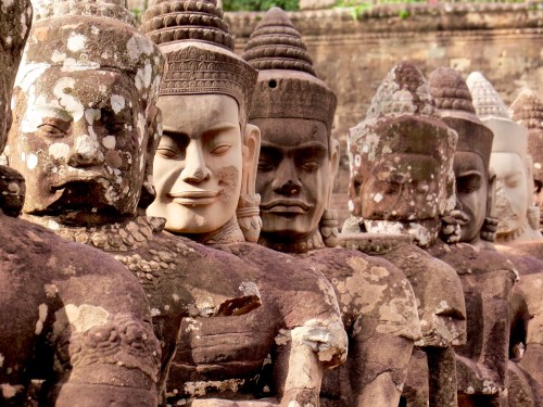 Statues lining the causeway.