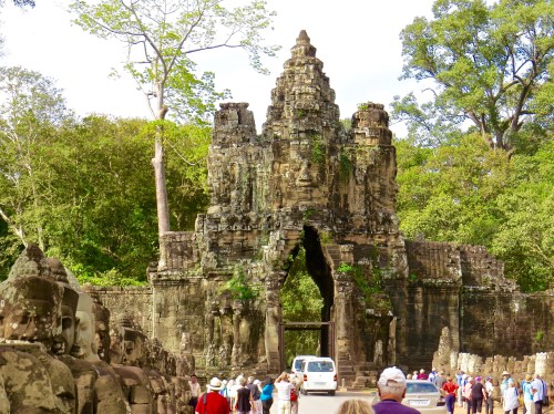 The causeway and entryway to Angkor Thom.