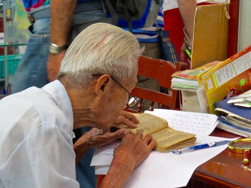 This gentleman helps with translations every day.