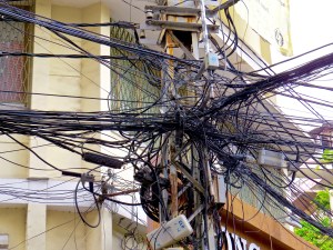 Power lines in Saigon.