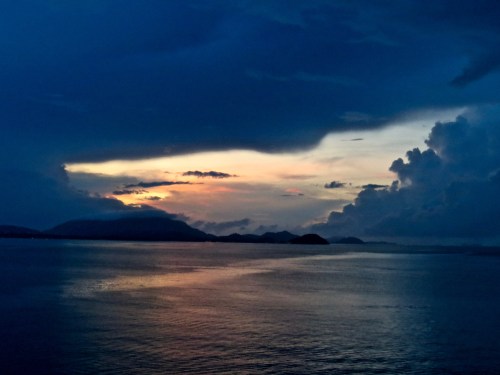 Sunrise off the coast of Koh Samui, Thailand.