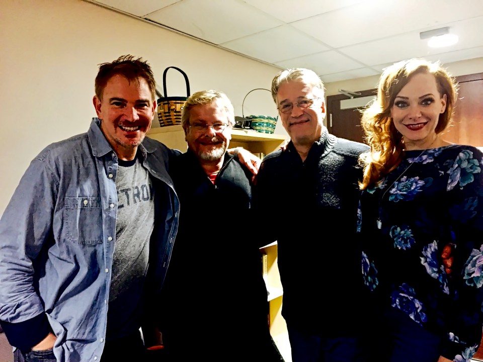 Backstage: Douglas Sills, Michael, Me and Christine Sherrill.