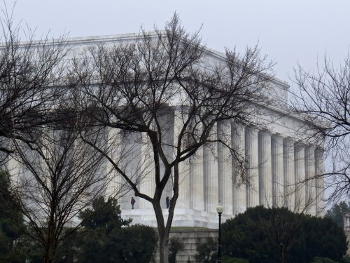 The Lincoln Memorial.