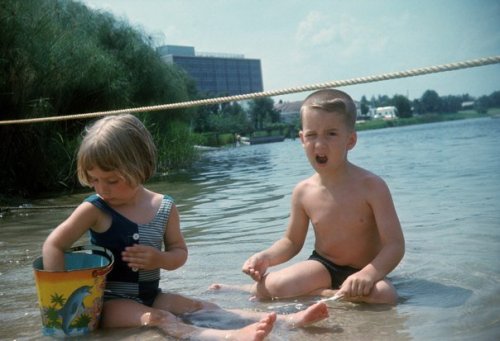 With my sister in 1967.