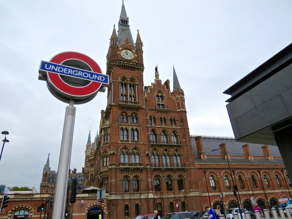 My first view of the St. Pancras Renaissance London Hotel.