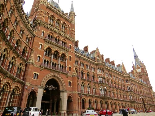 The exterior of St. Pancras Renaissance London Hotel & St. Pancras International.