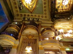 From our seats, inside the Theatre Royal Drury Lane.