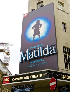Matilda the musical at the Cambridge Theatre in Covent Garden.