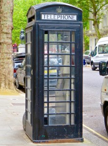 British Telephone Kiosk in the Queen's Gate neighborhood.