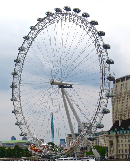 The London Eye from the Thames River.