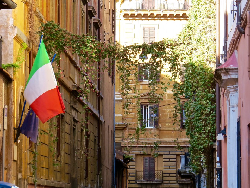 Wandering the streets of Rome.