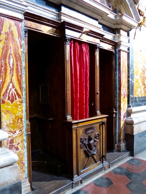 The confessional.