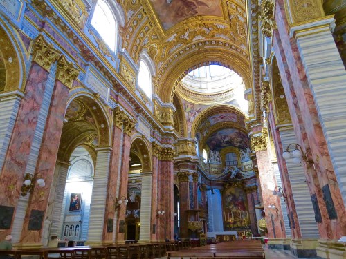 The breathtaking interior of Basilica dei SS Ambrogio E Carlo.