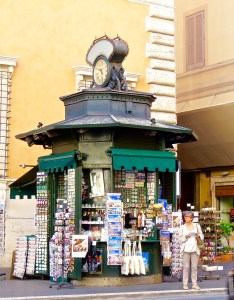 One of many News Kiosks found throughout Rome.