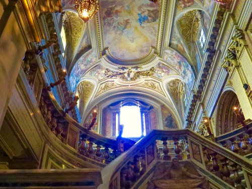 Looking up from the lower level in Basilica dei SS. XII Apostoli.