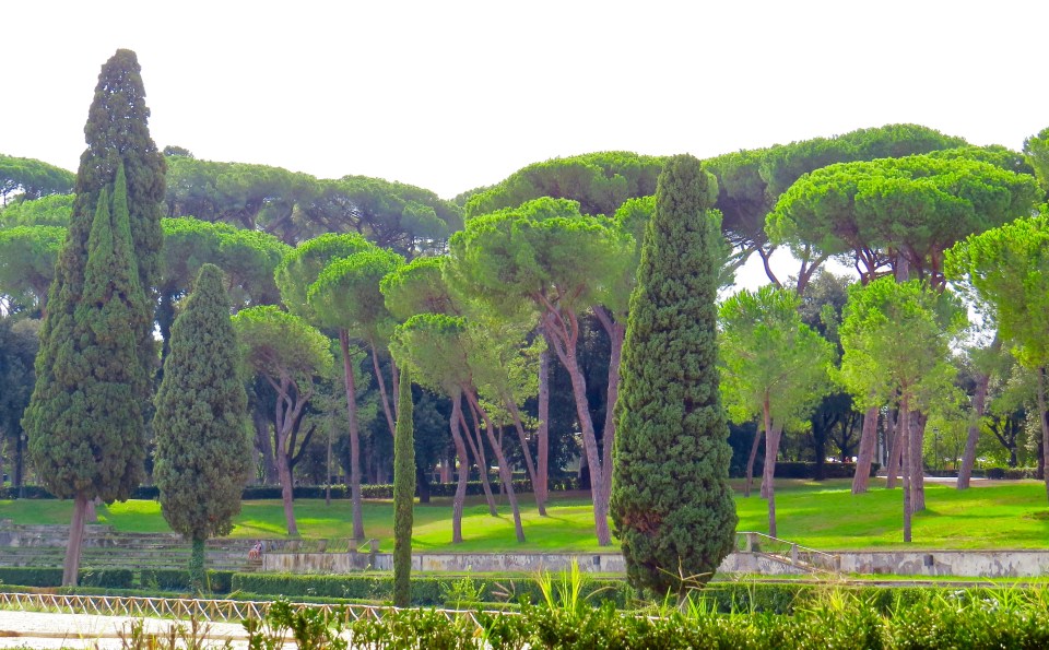 The view across the Piazza di Siena in Villa Borghese Gardens.