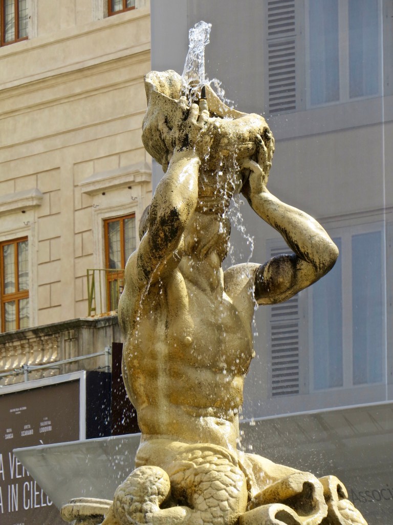 We found Bernini's Triton Fountain in Piazza Barberini.