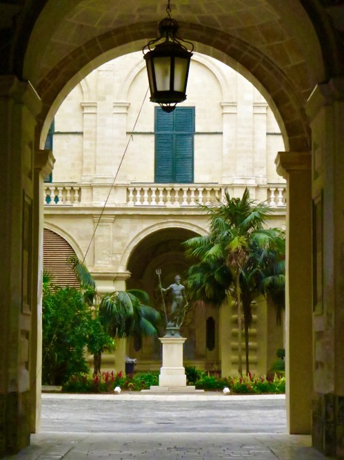 Looking into the courtyard of the Grandmaster's Palace.