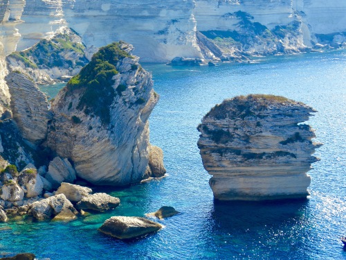 The rocky coast of Corsica.