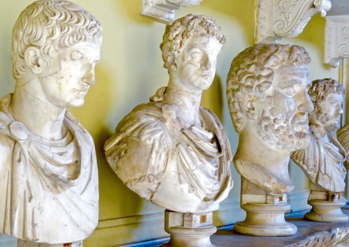 Marble Busts in the Vatican Museum.
