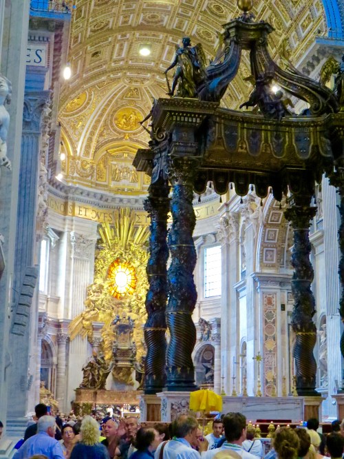 Inside St. Peter's Basilica.