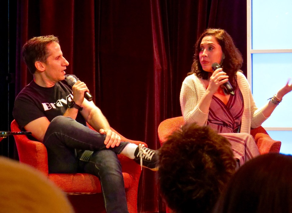 Old friends Seth Rudetsky and Andrea Burns.