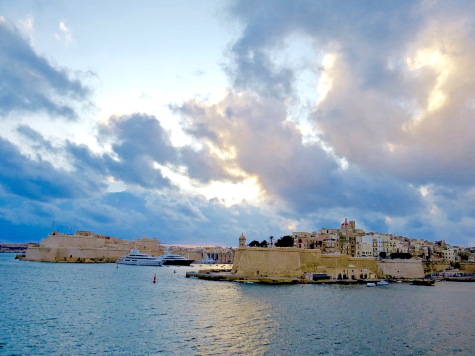 Sailing into Grand Harbour, Valletta, Malta.