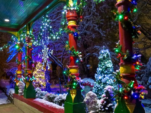 The side of the house.